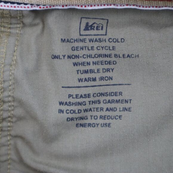 Rei Shorts Mens 38 Brown High Waist Flat Front 5 Pocket Design Casual Chino - Picture 3 of 15